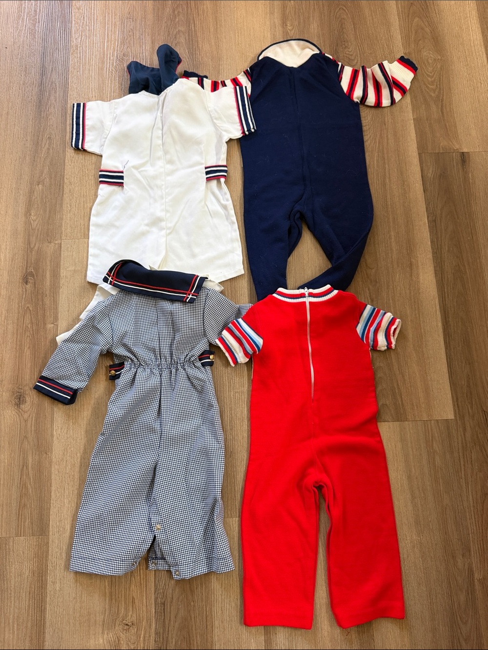 1970s Vintage Baby Toddler Boy Outfits Rompers Sailor Pilot Size 12-18 months - Picture 10 of 10